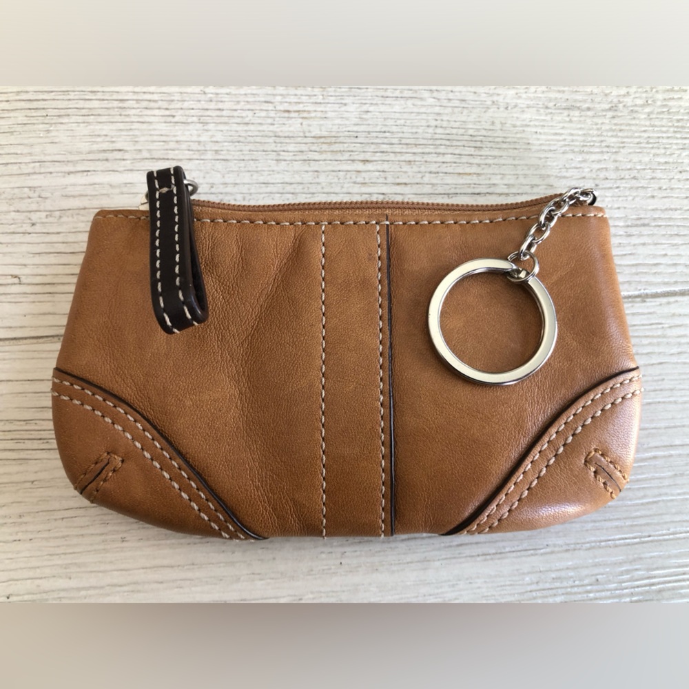 Vintage COACH Mini SOHO Tan/Camel Leather Key Chain Coin Purse Bag Wallet - Picture 5 of 8